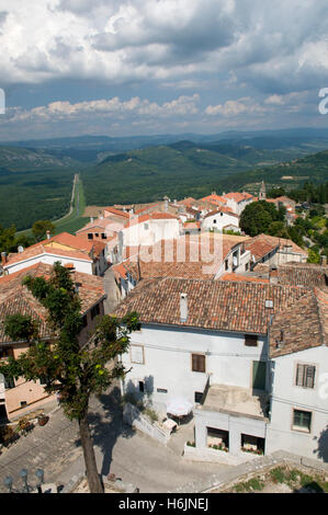 Mountain village of Motovun, Mirna valley, Istria, Croatia, Europe Stock Photo