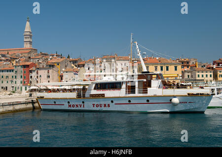 Port and old town of Rovinj, Istria, Croatia, Europe Stock Photo