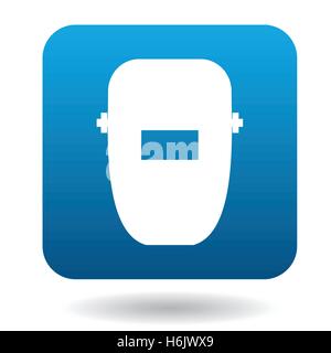 Welding mask icon in simple style Stock Vector