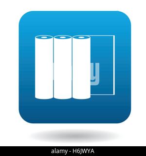 Paper rolls icon in simple style Stock Vector