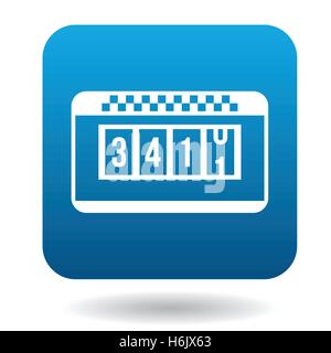 Taximeter icon in flat style Stock Vector
