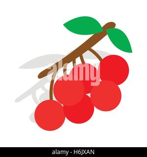 Rowan branch icon, isometric 3d style Stock Vector