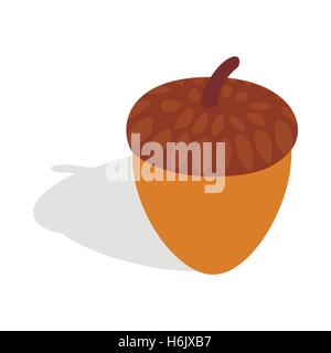 Acorn icon, isometric 3d style Stock Vector