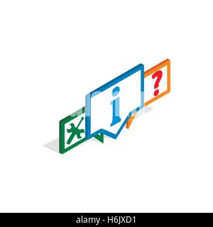 Technical support icon, isometric 3d style Stock Vector
