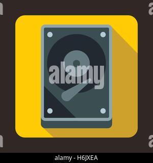 HDD icon icon, flat style Stock Vector