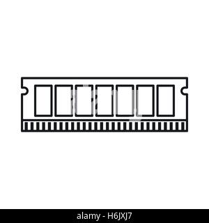 DVD RAM module for the personal computer icon Stock Vector