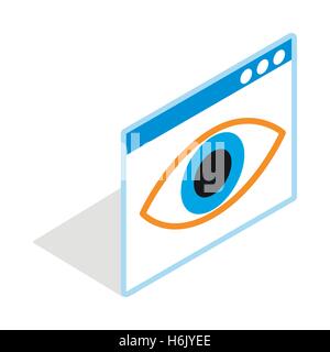 File hide icon in isometric 3d style Stock Vector