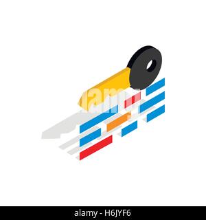 Data protection icon, isometric 3d style Stock Vector