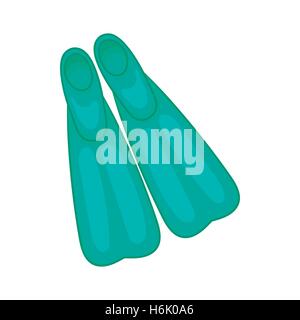 Flippers for diving icon, cartoon style Stock Vector
