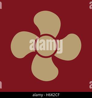 The fan icon. fan, ventilator, blower, propeller symbol Flat Vector illustration Stock Vector