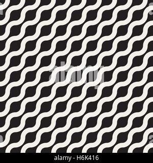 Vector Seamless Wavy Diagonal Line Geometric Pattern Stock Vector