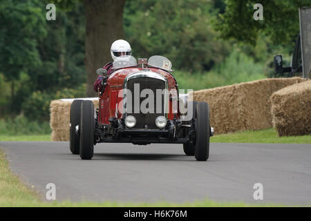 Robert Burrell in a 1936 Bentley Royce V125 at The Chateau Impney Hillclimb 2016 Stock Photo