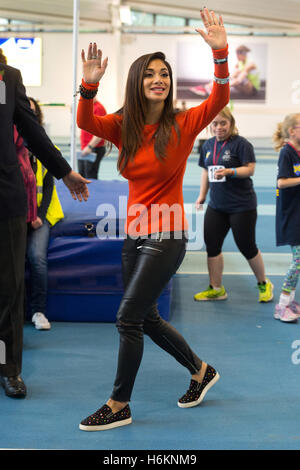 London, UK. 30th Oct, 2016. Special Olympics Event Global ambassador NICOLE SCHERZINGER attends London athletics event to promote the organisation's aims and activities including training for young athletes with intellectual (learning) disabilities. London, UK Credit:  Raymond Tang/Alamy Live News Stock Photo