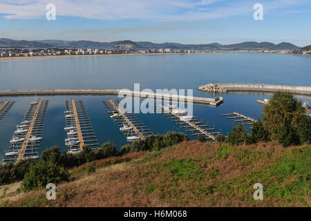 Port in the town of Laredo, Cantabria, Spain, Europe
