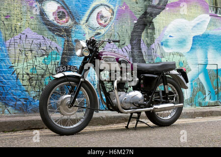 1963 Triumph Trophy TR6 classic British motorcycle in Camden Town London UK Stock Photo
