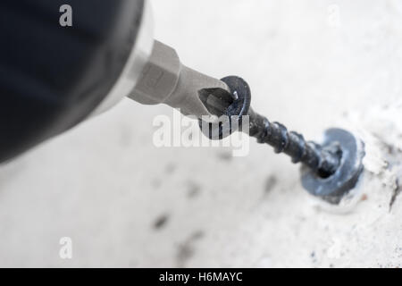 Cordless screwdriver close-up Stock Photo