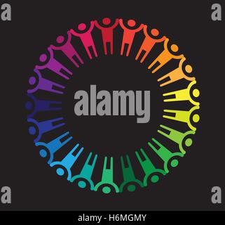People Holding Hands Illustration Stock Vector