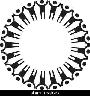 People Holding Hands Illustration Stock Vector
