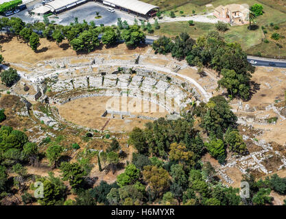 Roman amphitheater of Syracuse Sicily Stock Photo