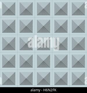 Vector Seamless Stippling Halftone Gradient Squared Pattern. Abstract Geometric Background Design Stock Vector