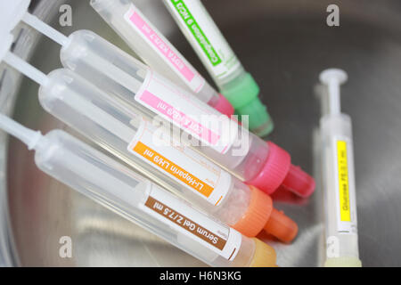 blood collection tubes Stock Photo