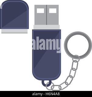 tech small pen drive device vector illustration Stock Vector