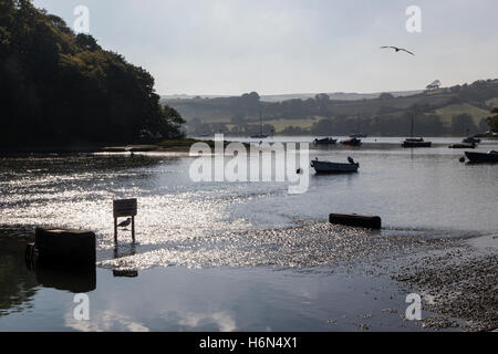 stoke gabriel,devon,silted creek of river Dart at Stoke Gabriel,britain, inspirational, river, travel, scenery, gabriel, village Stock Photo