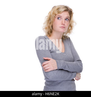 thoughtful young woman Stock Photo