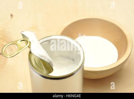 coconut milk from a can Stock Photo