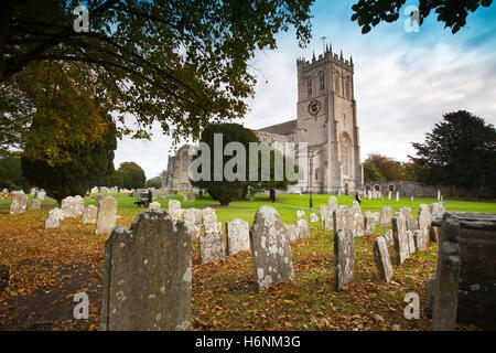 Christchurch Priory Church, built 1904, ecclesiastical church with longest nave in England, Christchurch, Dorset, England, UK Stock Photo