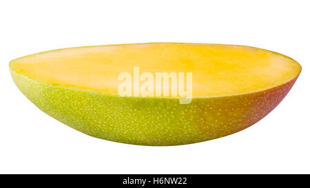 Sliced mango isolated on white background with clipping path Stock Photo