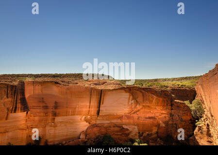 Red rock wall at Kings Canyon Stock Photo