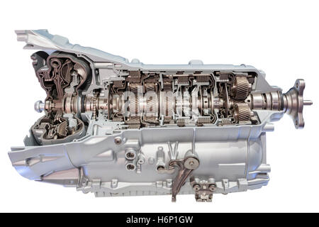 Cross section of a modern automatic transmission of a truck Stock Photo
