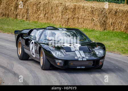 1966 Ford GT40 MKII Le Mans winning car at the 2016 Goodwood Festival of Speed, Sussex, UK. Stock Photo