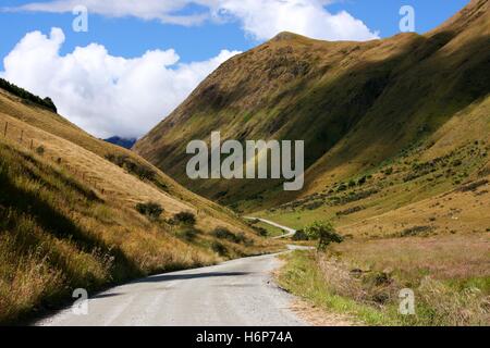 gravel road in the mountains Stock Photo