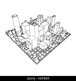 cities villages Stock Photo