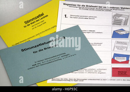 postal ballot documents Stock Photo