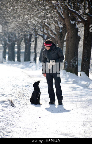 winterspaziergang Stock Photo