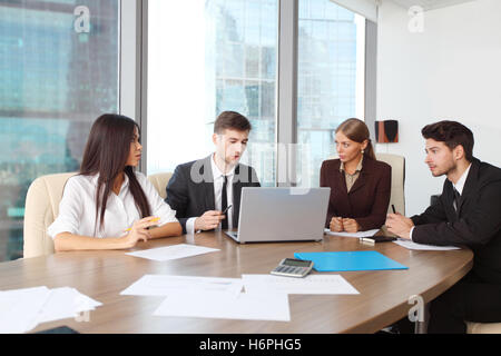 Business people working together at a meeting in modern office Stock Photo