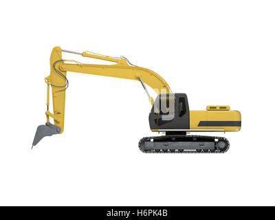 motion postponement moving movement isolated industry machinery traffic transportation bucket track tractor equipment shovel Stock Photo