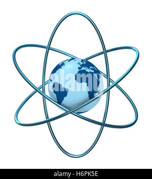 blue isolated model design project concept plan draft space ball graphic science future energy power electricity electric power Stock Photo