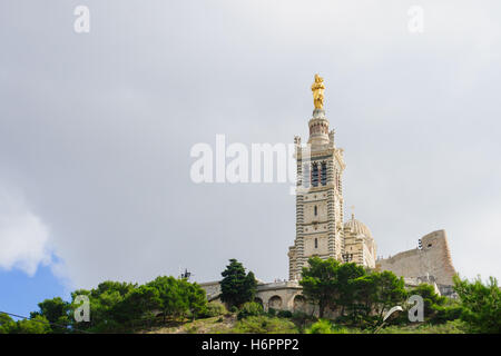 Notre-Dame de la Garde Basilica in Marseilles, France Stock Photo