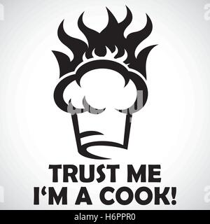 Icon Trust me I'm a Cook for the creative use in graphic design Stock Vector