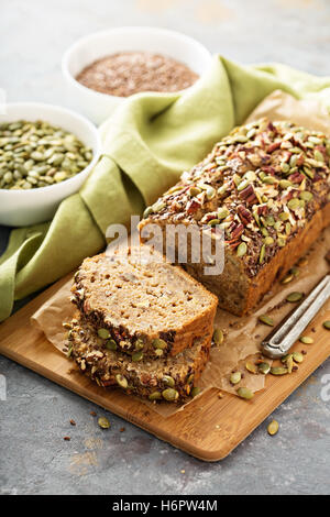 Healthy gluten free banana bread Stock Photo