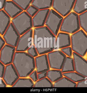 Seamless lava or fire texture Stock Vector