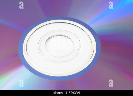 Close up of digital disc, media storage object, colorful Stock Photo