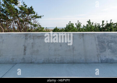 Coastal levee, Asahi City, Chiba Prefecture, Japan Stock Photo