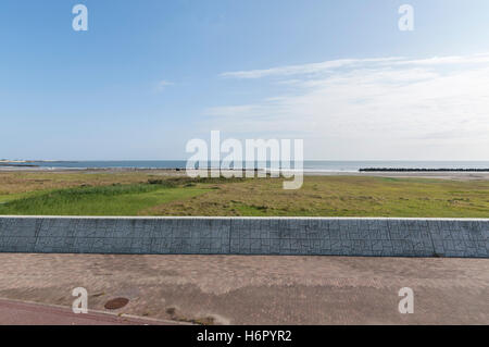 Coastal levee, Asahi City, Chiba Prefecture, Japan Stock Photo