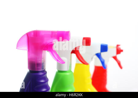cleaners in spray bottles Stock Photo