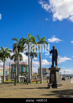 Statue of Sir Seewoosagur Ramgoolam, Caudan Waterfront, Port Louis, Mauritius Stock Photo